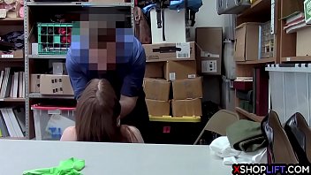 Preview 3 of Xxxdfvideo Xxxxnxxnxx - Slender redhead shoplifting teen got fucked for freedom
