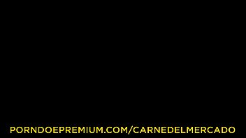 Preview 1 of Spit High Heels - CARNE DEL MERCADO - Juicy Colombian teen babe with glasses gets banged
