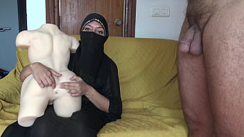 Preview 3 of Sarah Vandella Gives Rimjob - horny algerian cuckold milf shows her big dick tantaly doll to her husband