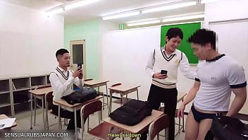 Preview 4 of Sauna Pinky Ayana - Japanese Students have threesome sex