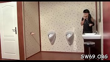 Preview 1 of Film Africa - Beautiful chick sucks giant toy at gloryhole and gets jizzed