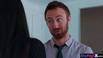 Preview 2 of Gloryhole Hidden Cam - Busty teen smashed by a horny history teacher