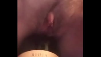 Preview 4 of Mother Son Sex Vedio - Tatiana plays with wine bottle
