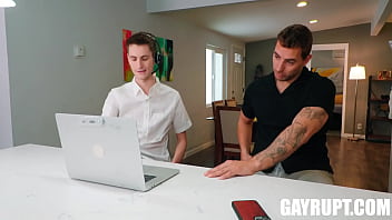 Preview 2 of Baby Long Hard - Work-From-Home Training: Carter Woods and Trevor Harris&#039_s Pantsless Adventure