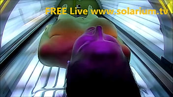 Preview 2 of Nino Pika - Solarium Beautiful girl with big breasts masturbates under the solarium