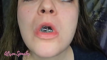 Preview 2 of Sister And Brother Jd Xxxx - ️Alison&#039_s mouth exploration and spit fetish️Out on my ManyVids and Coming on soon!below!