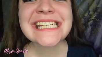 Preview 4 of Sister And Brother Jd Xxxx - ️Alison&#039_s mouth exploration and spit fetish️Out on my ManyVids and Coming on soon!below!