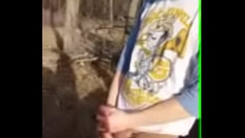 Preview 4 of Russsian Orgy - jerking off in woods
