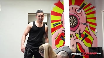 Preview 2 of Zariba Masood - Bruno makes his excercise trainer take his big cock roughly