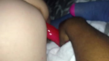 Preview 1 of Mam Sax Indea - Petite Tight Pussy Rides Big Red Dildo