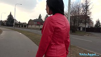 Preview 1 of Wife Creampie Porn - Public Agent Big Tits and tattoos fucked outside