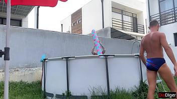 Preview 1 of Umi Hanifaswmi - Crazy Gangbang Party by The Pool Rough Sex and Creampie