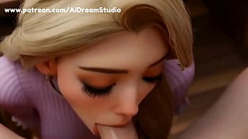Preview 4 of Manisha Koirala Xx Video Indian - Redhead gives a blowjob under the desk - AI Rapunzel