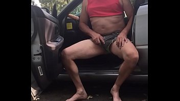 Preview 2 of Anser Phone - /mature cruising in car in bra /panties flashing  a guy filming -  aka &ldquo_adamlongrod &ldquo_