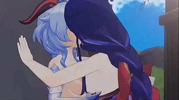 Preview 2 of Hdbfxxx Wwe - GANYU AND RAIDEN SHOGUN KISSING(GENSHIN IMPACT)