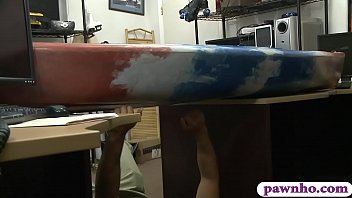 Preview 1 of Xnxx Gathy - Redhead teen sells her canoe and slammed by pawn keeper
