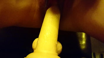 Preview 3 of Son Force With Mom Sex - Dildo and satisfyer to orgasm in The kitchen