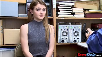 Preview 2 of Heimlich Erwischt - Petite redhead teen thief punish fucked by a LP officer