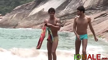 Preview 1 of Shapes Xxxx - Spicy jock shoots gallon of cum after breeding on beach