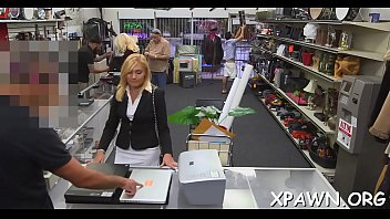 Preview 2 of Arabian Hot Grand Mom Son Fuck - Astonishing young woman is having sex in shop with man
