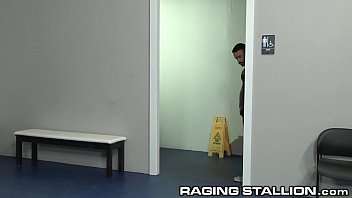 Preview 1 of Face Fuck 2018 - Hairy Euro Traveler Gets Dick Sucked By Latino Baggage Handler