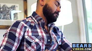 Preview 1 of Hypno Sex - Hairy bear strokes his cock thinking about being fucked
