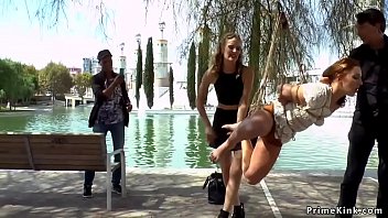 Preview 2 of Beeg Boudi - Euro brunette bangs in public shop