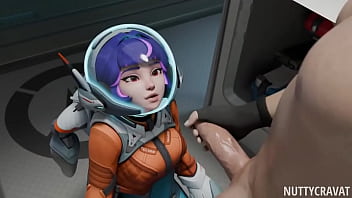 Preview 3 of Fourteen Virgin Girl And Son - Overwatch juno Blowjob