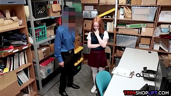 Preview 2 of Sexemrica - Ozzie teen redhead Ella Hughes gets busted for stealing