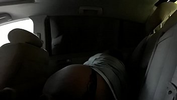 Preview 4 of Double Anal Lesbian Dildo - Played in the car wearing my panties