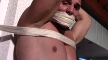 Preview 3 of Beautiful Man Xxx - Peter tied up and gagged in a pole struggling moaning for scape. Brazilian man tied up and gagged | PREVIEW