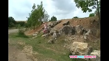 Preview 1 of Kiki Kakuci - Petite blonde fucking outdoors