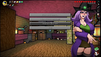 Preview 1 of Xxxb Hd Bf - HornyCraft [ Parody Hentai game PornPlay ] Ep.40 Nerdy girl deepthroat in the forest !