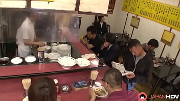 Preview 1 of Chicas De Utuado Puerto Rico - Japanese waitress Mimi Asuka gets finger fucked in the restaurant