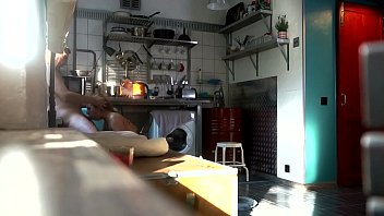 Preview 3 of Xxnx Guru New - Czech teen Perfect blowjob in the kitchen,  Hidden spy cam
