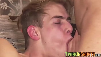 Preview 2 of Mollu Videox - Trimmed twink receives bareback pounding from a young man