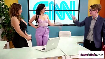 Preview 1 of Hd Xnxxx Movies Hinde - Two news anchor spend time with lesbo sex