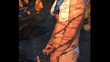Preview 3 of Black Ash - Gay Pee Outdoor Public