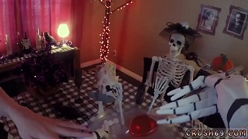 Preview 2 of Sex2 Wapi - Old lady and teen Swalloween Fun