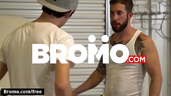 Preview 1 of Saxe Vado - Brad Powers with Xavier Ryan at Bareback Bargain Scene 1 - Trailer preview - Bromo