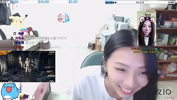 Preview 1 of Womn Sex - Twitch streamer japanese flashing perfect shape boobs in an exciting way
