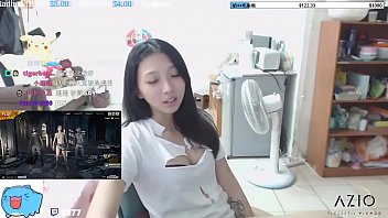 Preview 4 of Womn Sex - Twitch streamer japanese flashing perfect shape boobs in an exciting way