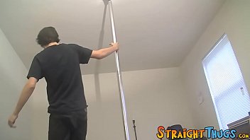 Preview 1 of Xxxxx Adult Movies - Pole dance show and jerk off with horny young straight stud