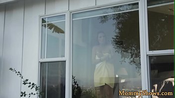 Preview 1 of America Chut - Busty stepmom fingering inked lesbo teen