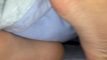 Preview 4 of Riding A Didlo - Girlfriend&#039_s candid feet when s.