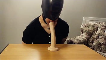 Preview 2 of Sleep Sis Only - Deepthroating an Entire 8&quot_ Dildo
