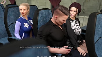 Preview 3 of Golmotol Mota - Taboo University #58 - Hot Emo Girl Gives Me A Handjob Inside A Public Bus - 3D Porn Games