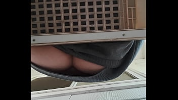 Preview 2 of Cbit Girls - Rubbing cock with butt plug in bare ass on front porch