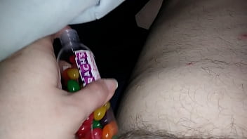Preview 2 of Obssessed Bbc - Fat chick 420 jelly bean dildo