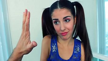 Preview 2 of Good Boy Femdom - Pigtailed Teen Gets Tight Pussy Stretched